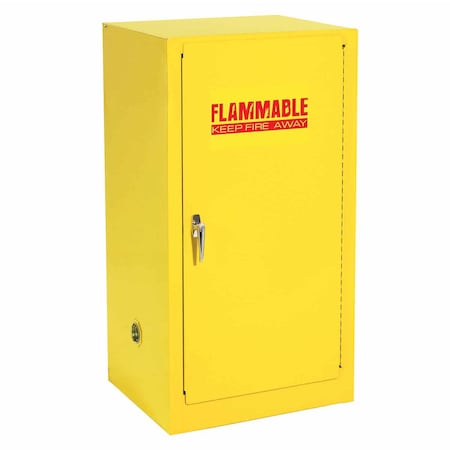 Global Industrial Steel, 23 in W x 35 in H x 18 in D, Yellow 962355